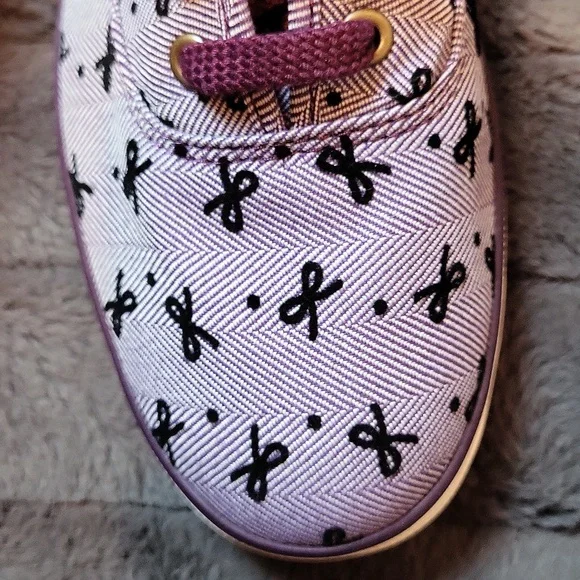 NWT! RARE! Taylor Swift In Collaboration with Keds Purple Bow Print Keds! Size 8 - Picture 10 of 11